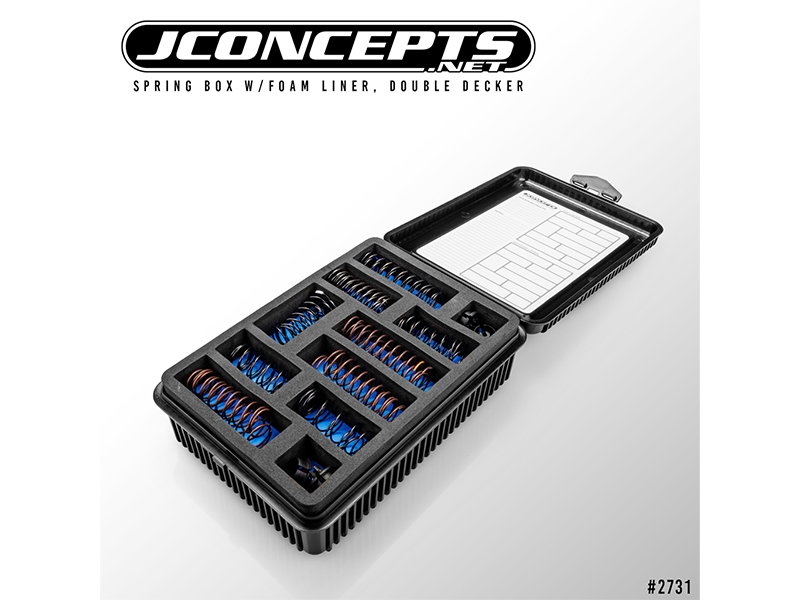 JConcepts Spring Box with Foam Liner, Double Decker with Decal JC2731