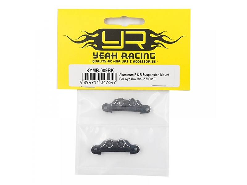 Yeah Racing Aluminum Front and Rear Suspension Mount For Kyosho Mini-Z MB010 KYMB-009BK