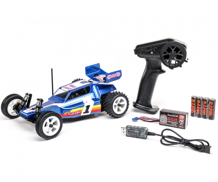 Losi 1/16 Mini JRX2 Brushed 2WD Buggy RTR - Blue C-LOS01020T2