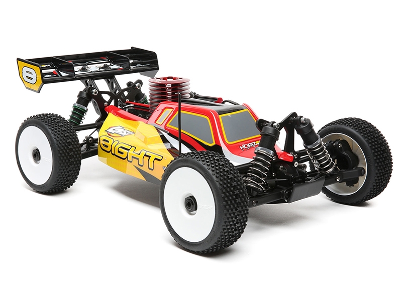 Losi 1/8 8IGHT 4WD Nitro Buggy RTR, Red/Yellow C-LOS04010V2