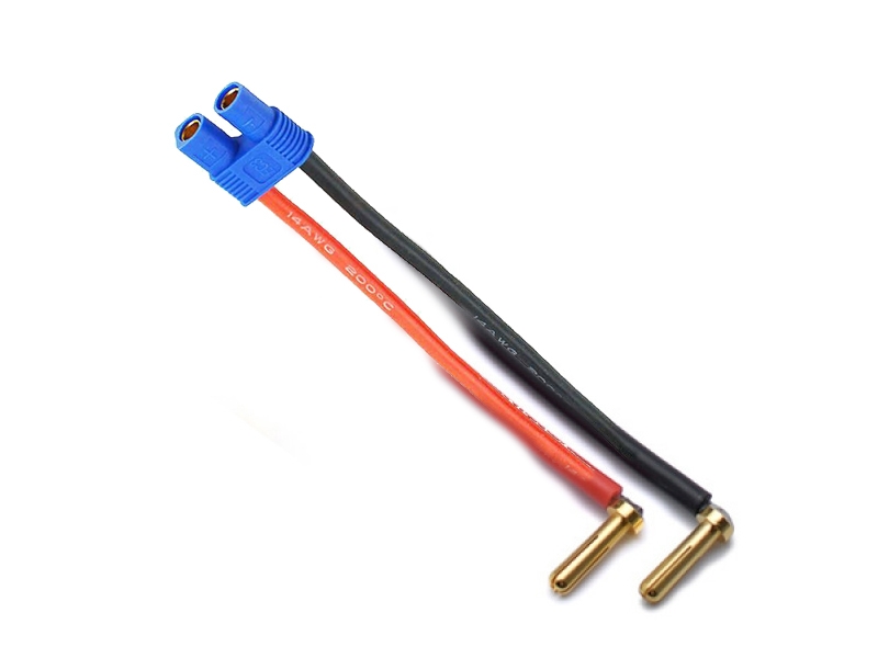 Modelsport EC3 Female Battery Lead with 4mm 90degree Bullet Connectors MS6143