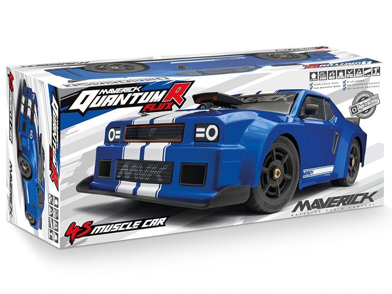 Maverick QuantumR Flux 4S 1/8 4WD Muscle Car - Blue MV150310