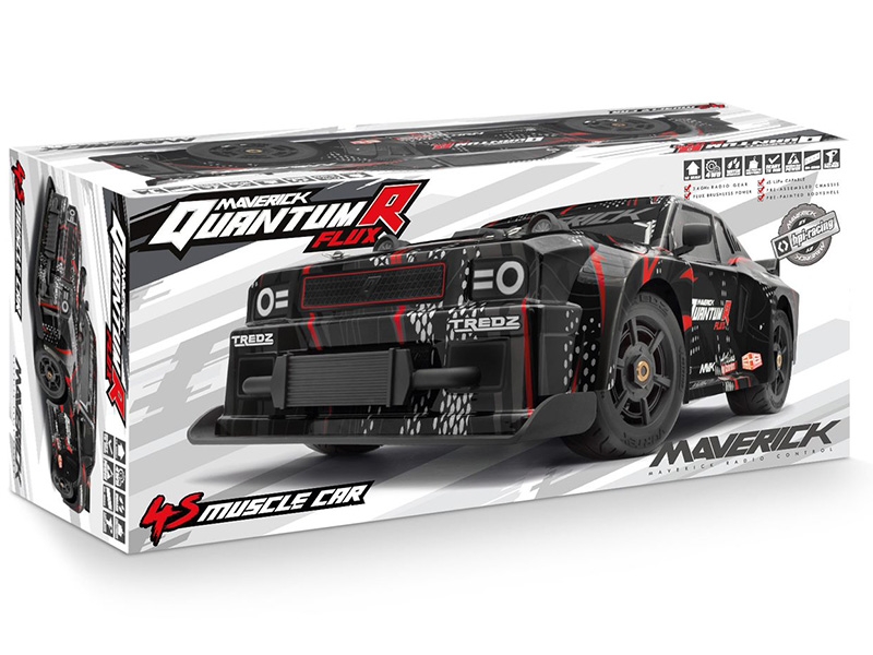 Maverick Quantum R Flux 4S 1/8 4WD Muscle Car - Black/Red MV150350