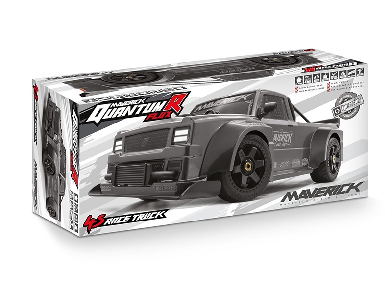 Maverick Quantum R Flux 4S 1/8 4WD Race Truck - Grey MV150351