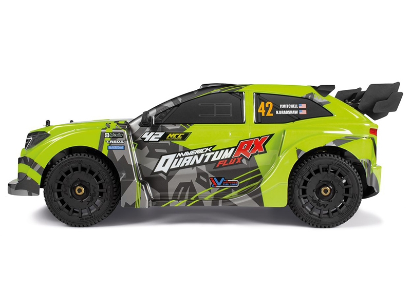 Maverick Quantum RX Flux 4S 1/8 4WD Rally Car - Flouro Green MV150361