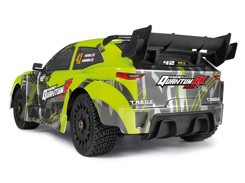 Maverick Quantum RX Flux 4S 1/8 4WD Rally Car - Flouro Green MV150361