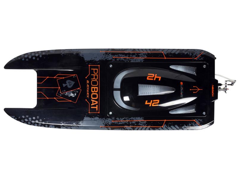 ProBoat Blackjack 42inch 8S Brushless Catamaran RTR - Black/Orange B-PRB08043T1