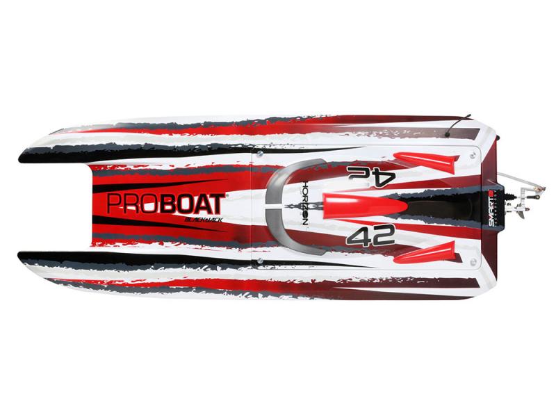 ProBoat Blackjack 42inch 8S Brushless Catamaran RTR - White/Red B-PRB08043T2