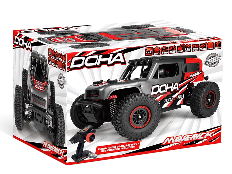 Maverick Doha 1/20 4WD Electric Truck - Red MV150701