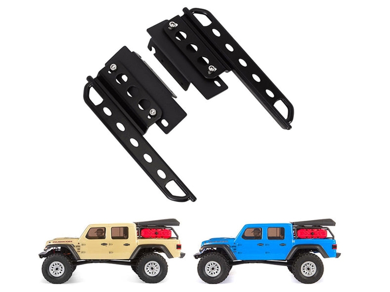 Injora 2PCS Metal Rock Sliders Side Pedal for Axial SCX24 Jeep Gladiator  SCX24-76BK