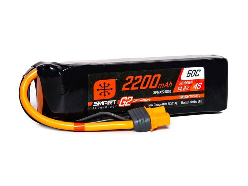 Spektrum 2200mAh 4S 14.8V SMART G2 50C IC3 O-SPMX224S50