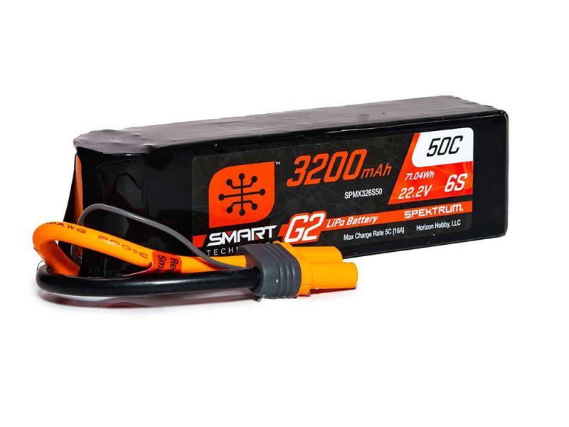 Spektrum 3200mAh 6S 22.2V SMART G2 50C IC5 O-SPMX326S50