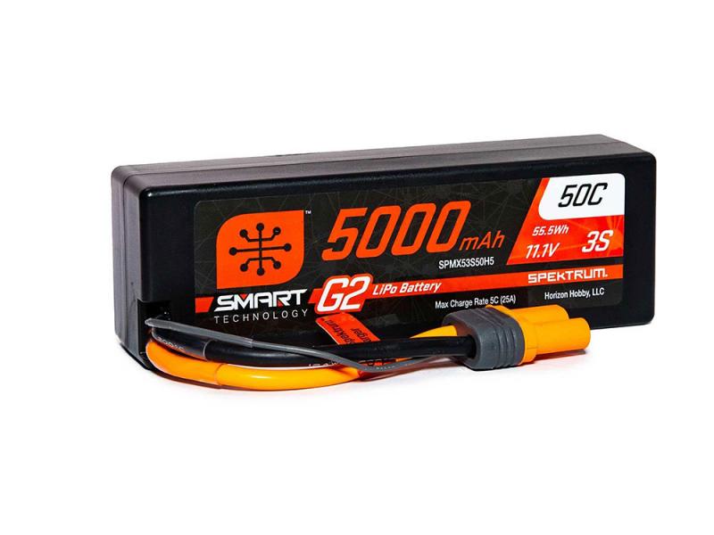 Spektrum 5000mAh 3S 11.1V SMART G2 50C IC5 O-SPMX53S50H5