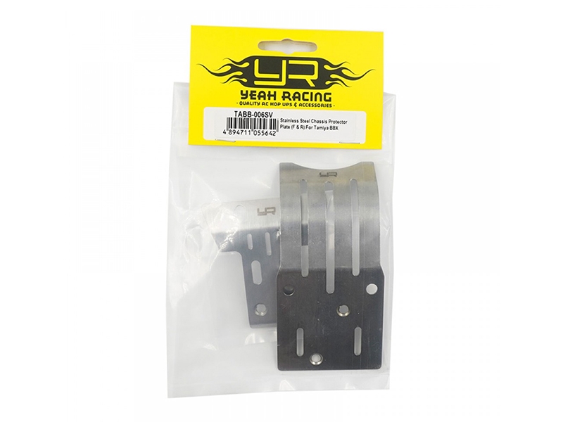 Yeah Racing Stainless Steel Chassis Protector Plate (F and R) for Tamiya BBX (BB-01) TABB-006SV