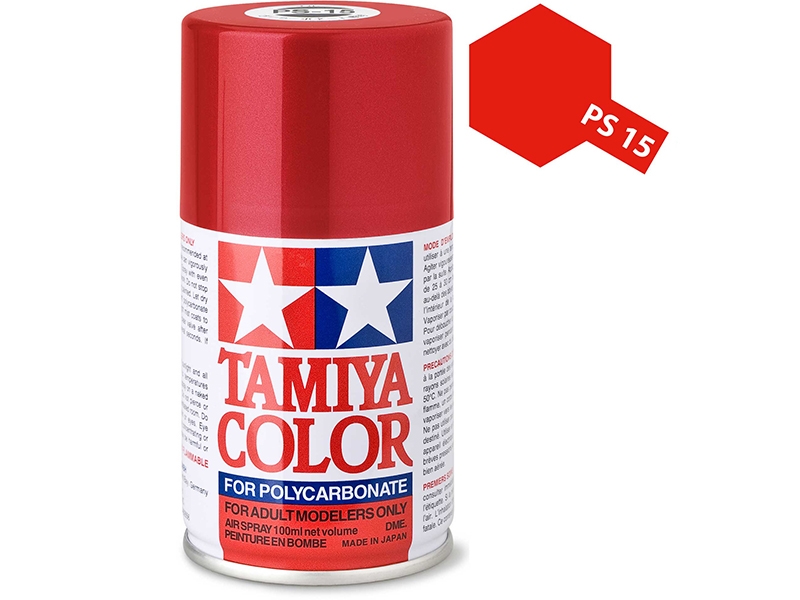 Tamiya PS-15 Metallic Red Polycarbonate Spray Paint 86015