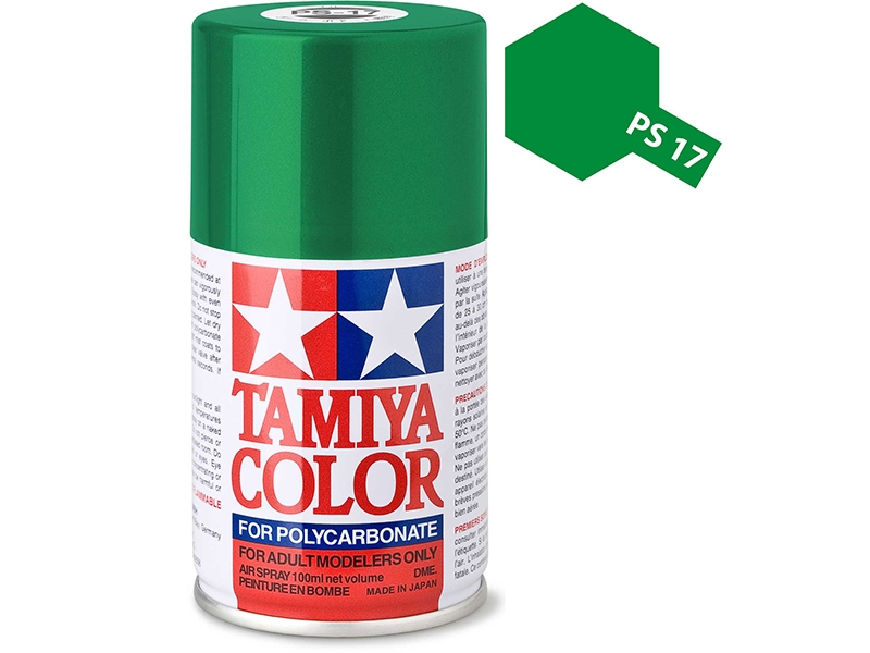 Tamiya PS-17 Metallic Green Polycarbonate Spray Paint 86017