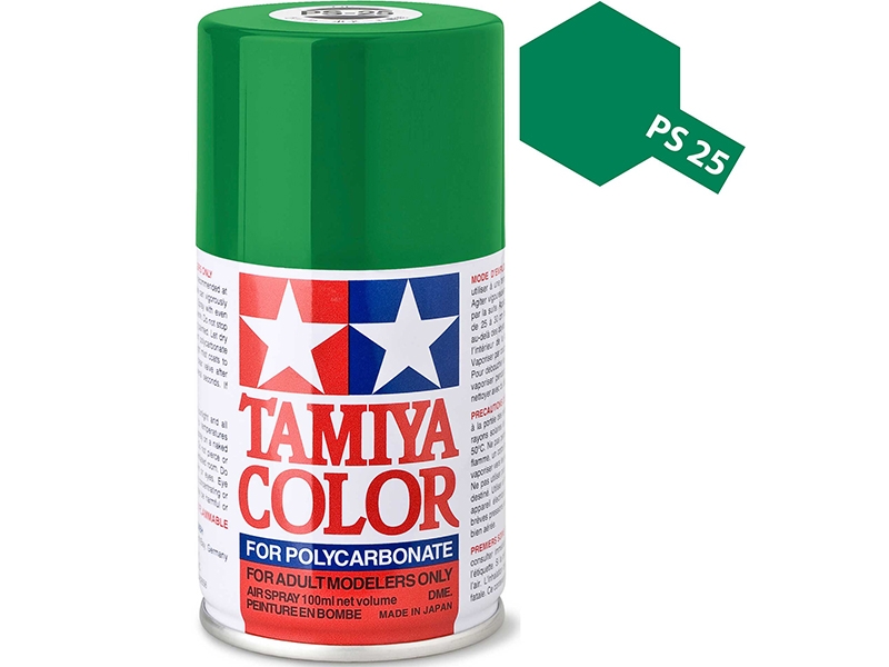 Tamiya PS-25 Bright Green Polycarbonate Spray Paint 86025