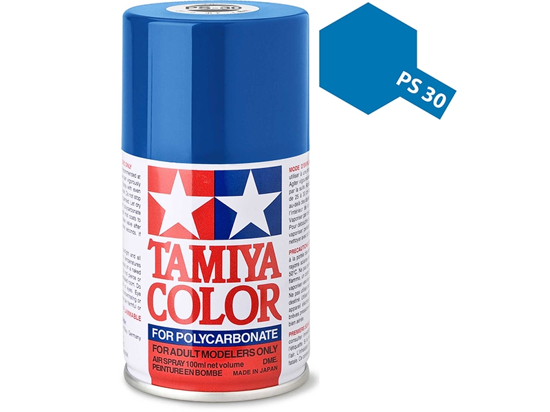 Tamiya PS-30 Brilliant Blue Polycarbonate Spray Paint 86030