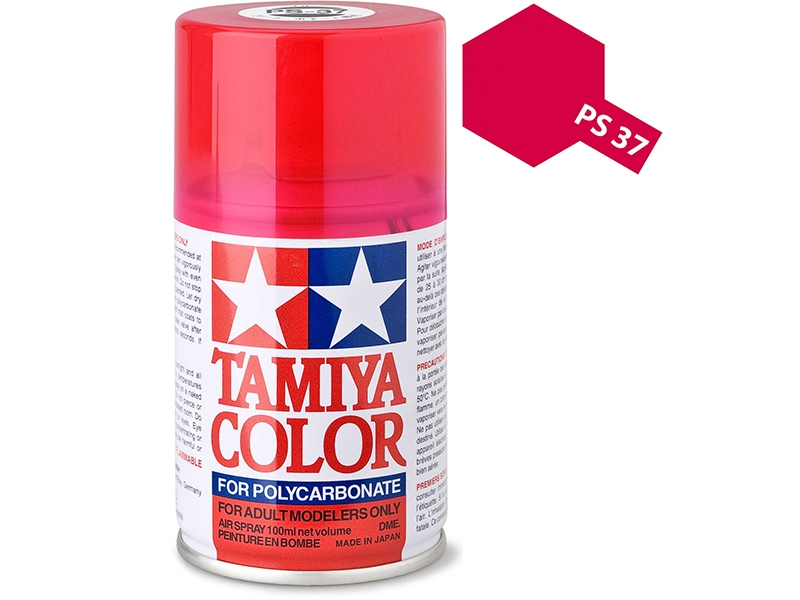 Tamiya PS-37 Translucent Red Polycarbonate Spray Paint 86037