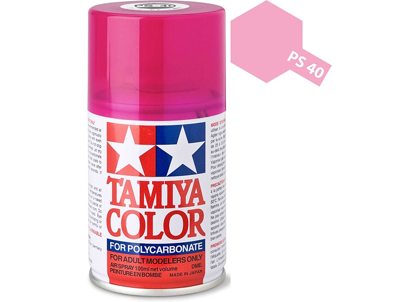 Tamiya PS-40 Translucent Pink Polycarbonate Spray Paint 86040