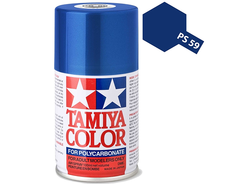 Tamiya PS-59 Dark Metallic Blue Polycarbonate Spray Paint 86059