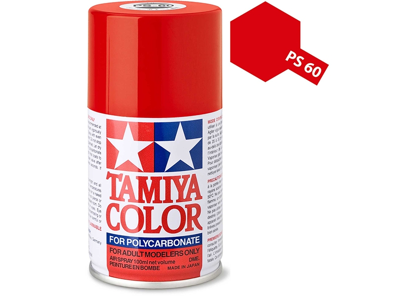 Tamiya PS-60 Bright Mica Red Polycarbonate Spray Paint 86060