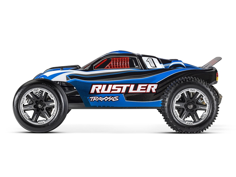 Traxxas Rustler 1:10 2WD Stadium Truck XL-5 with Battery and USB Charger - Blue TRX37054-8-BLUE