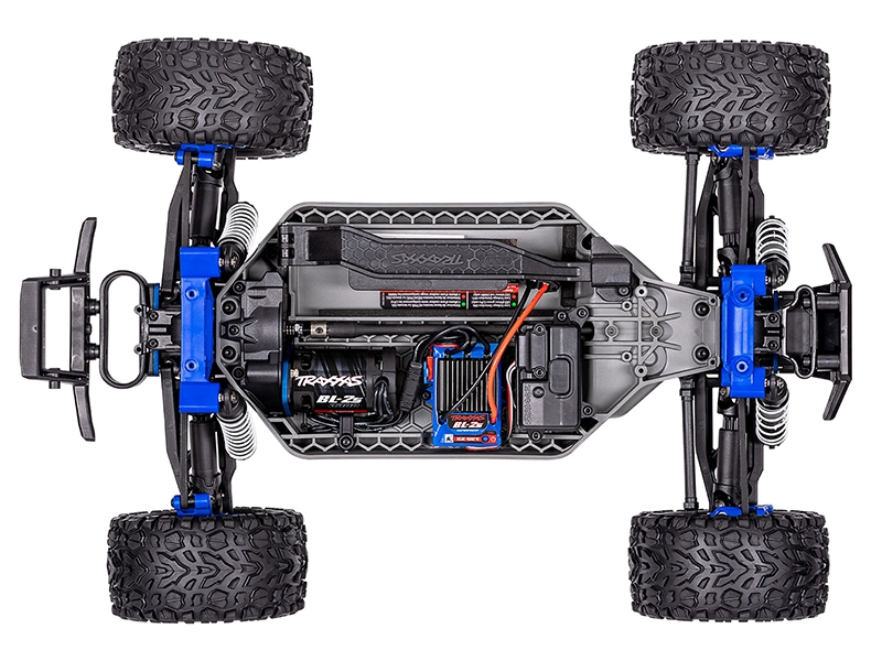 Traxxas Rustler 4x4 BL-2S 1:10 4WD RTR Brushless Stadium Truck - Blue TRX67164-4-BLUE