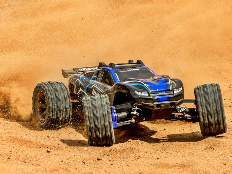 Traxxas Rustler 4x4 BL-2S 1:10 4WD RTR Brushless Stadium Truck - Blue TRX67164-4-BLUE