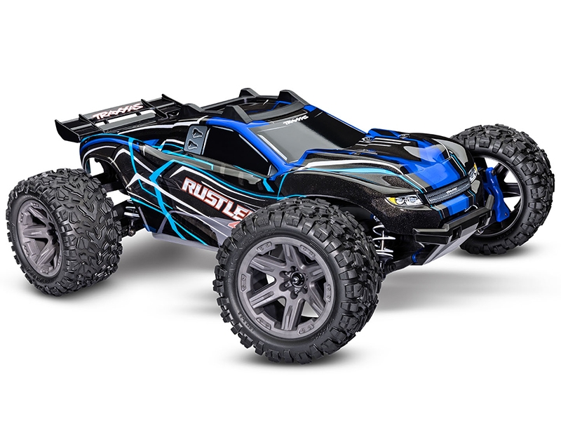 Traxxas Rustler 4x4 BL-2S 1:10 4WD RTR Brushless Stadium Truck - Blue TRX67164-4-BLUE