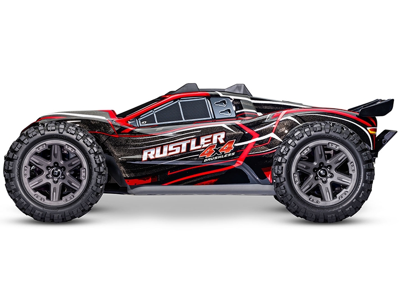 Traxxas Rustler 4x4 BL-2S 1:10 4WD RTR Brushless Stadium Truck - Red TRX67164-4-RED