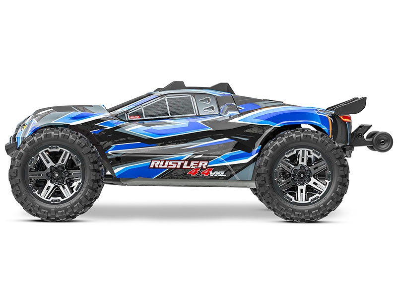 Traxxas Rustler 4X4 HD VXL 1:10 4WD RTR Brushless Electric Short Course Truck - Blue TRX67376-4-BLUE