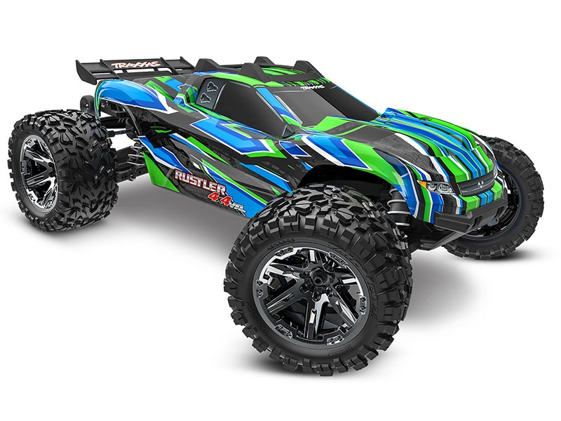 Traxxas Rustler 4X4 HD VXL 1:10 4WD RTR Brushless Electric Short Course Truck - Green TRX67376-4-GRN