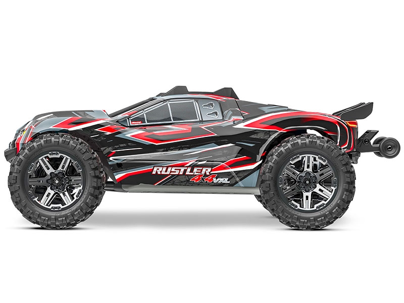 Traxxas Rustler 4X4 HD VXL 1:10 4WD RTR Brushless Electric Short Course Truck - Red TRX67376-4-RED