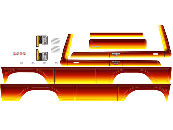 Traxxas TRX-4 Ford Bronco Decal Sheet - Sunset TRX8078