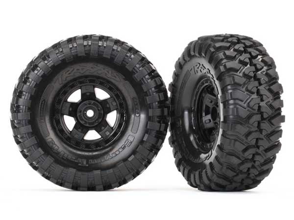 Traxxas TRX-4 Sport Wheels Mounted on Canyon Trail Tyres 1.9in (2) TRX8179