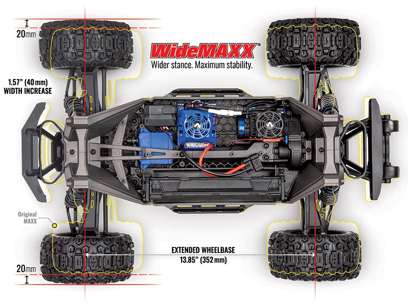 Traxxas WideMaxx Monster Truck - Blue TRX89086-4-BLUE