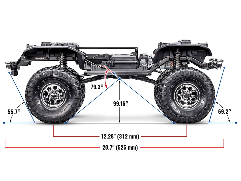 Traxxas TRX-4 1972 Chevrolet K5 Blazer High Trail Edition 1:10 4WD RTR - Blue TRX92086-4-BLUE