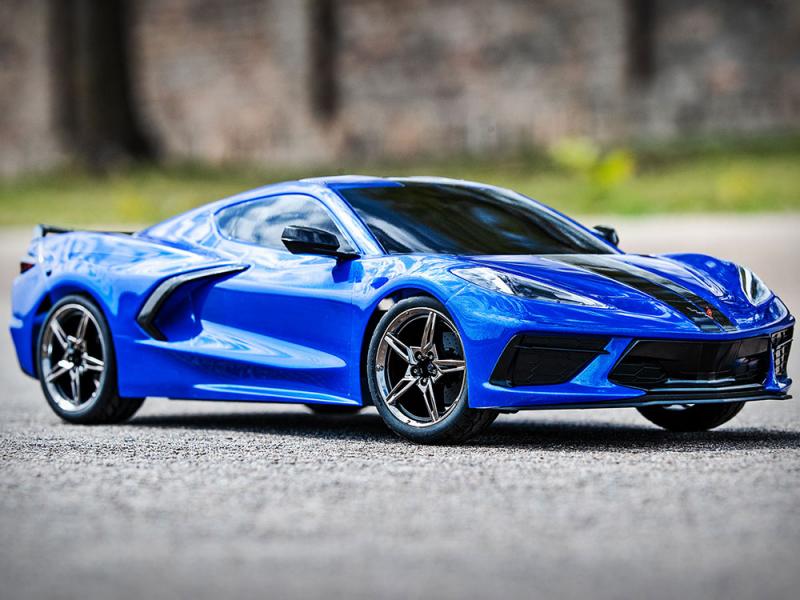 Traxxas 4TEC 3.0 Chevrolet Corvette Stingray: 1/10 AWD Supercar - Blue TRX93054-4-BLUE