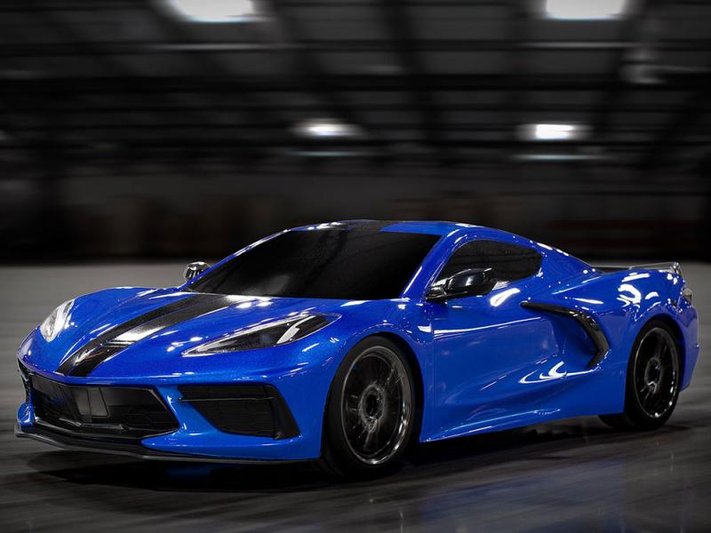 Traxxas 4TEC 3.0 Chevrolet Corvette Stingray: 1/10 AWD Supercar - Blue TRX93054-4-BLUE