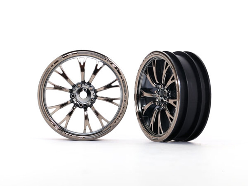 Traxxas Weld Black Chrome Wheels (Front) (2) TRX9472X
