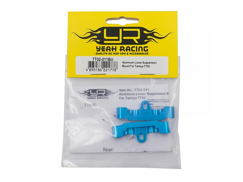 Yeah Racing Aluminium Lower Suspension Mount for Tamiya TT-02 TT02-011BU