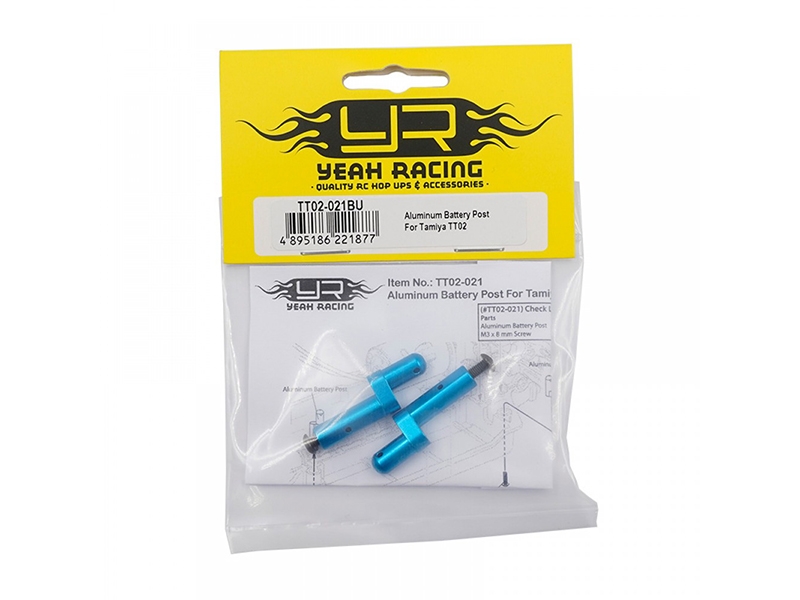 Yeah Racing Aluminium Battery Post for Tamiya TT02/ TT02B TT02-021BU