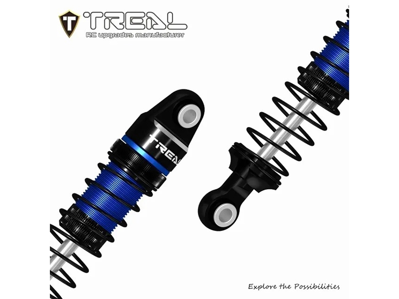 Treal Hobby TRX4M Shocks 53mm Oil-Filled Threaded Dampers (Blue) X003UW12GR