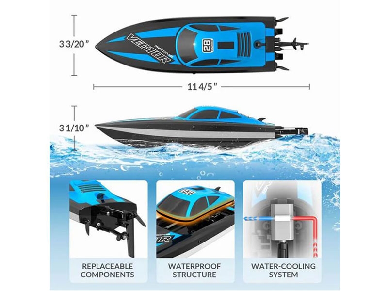 Volantex Racent Vector Lumen Boat RTR - Blue V795-6B