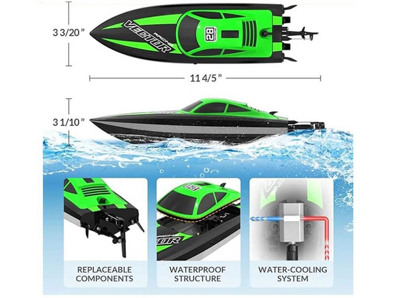 Volantex Racent Vector Lumen Boat RTR - Green V795-6G