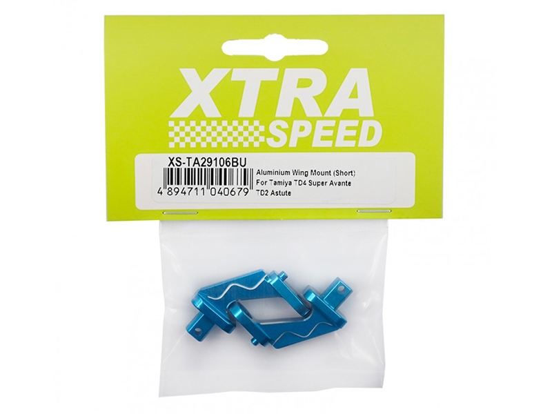 Xtra Speed Aluminium Wing Mount (Short) for Tamiya TD4 Super Avante TD2 Astute XS-TA29106BU