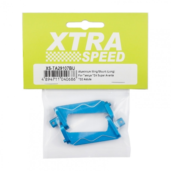 Xtra Speed Aluminium Wing Mount (Long) for Tamiya TD4 Super Avante TD2 Astute XS-TA29107BU