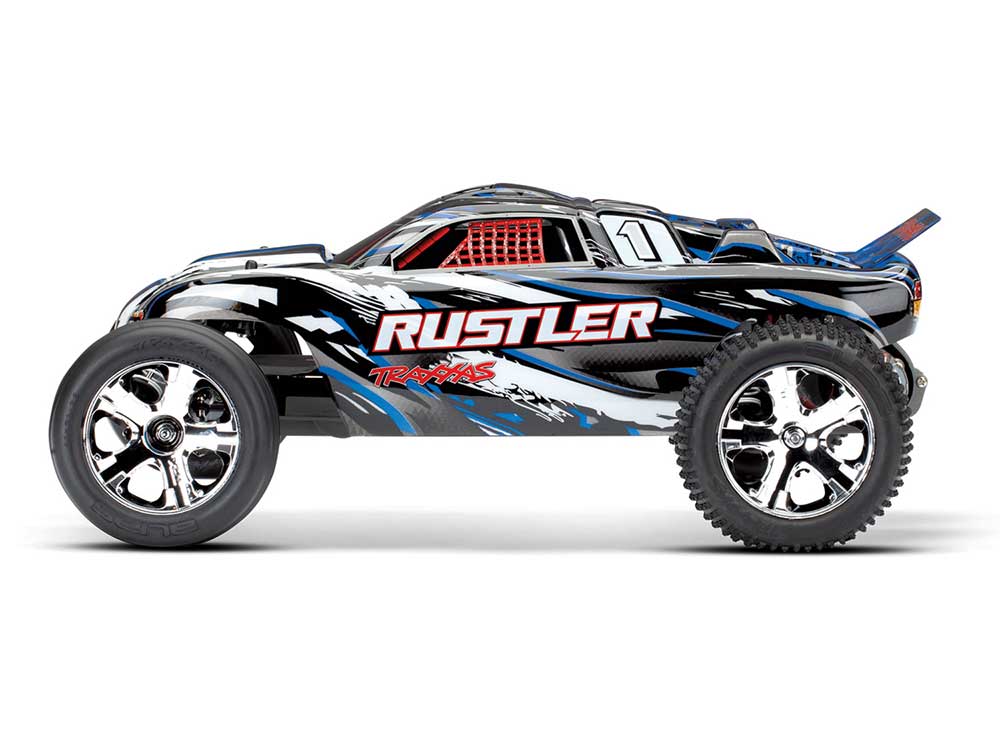 traxxas rustler blue